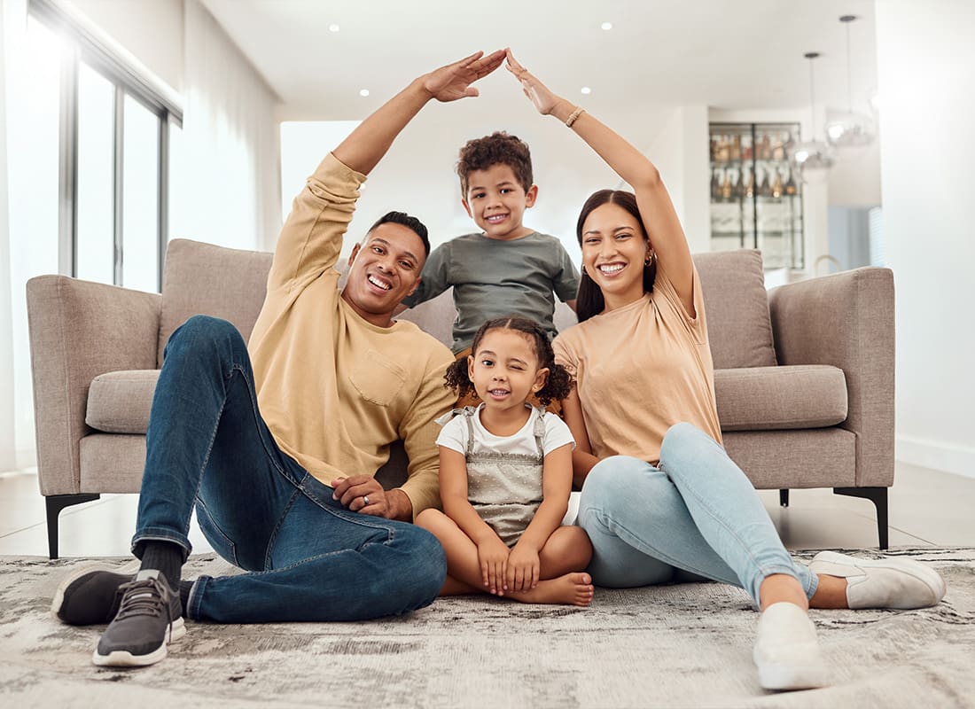 Personal Insurance - Children and Parents With Security in Their House
